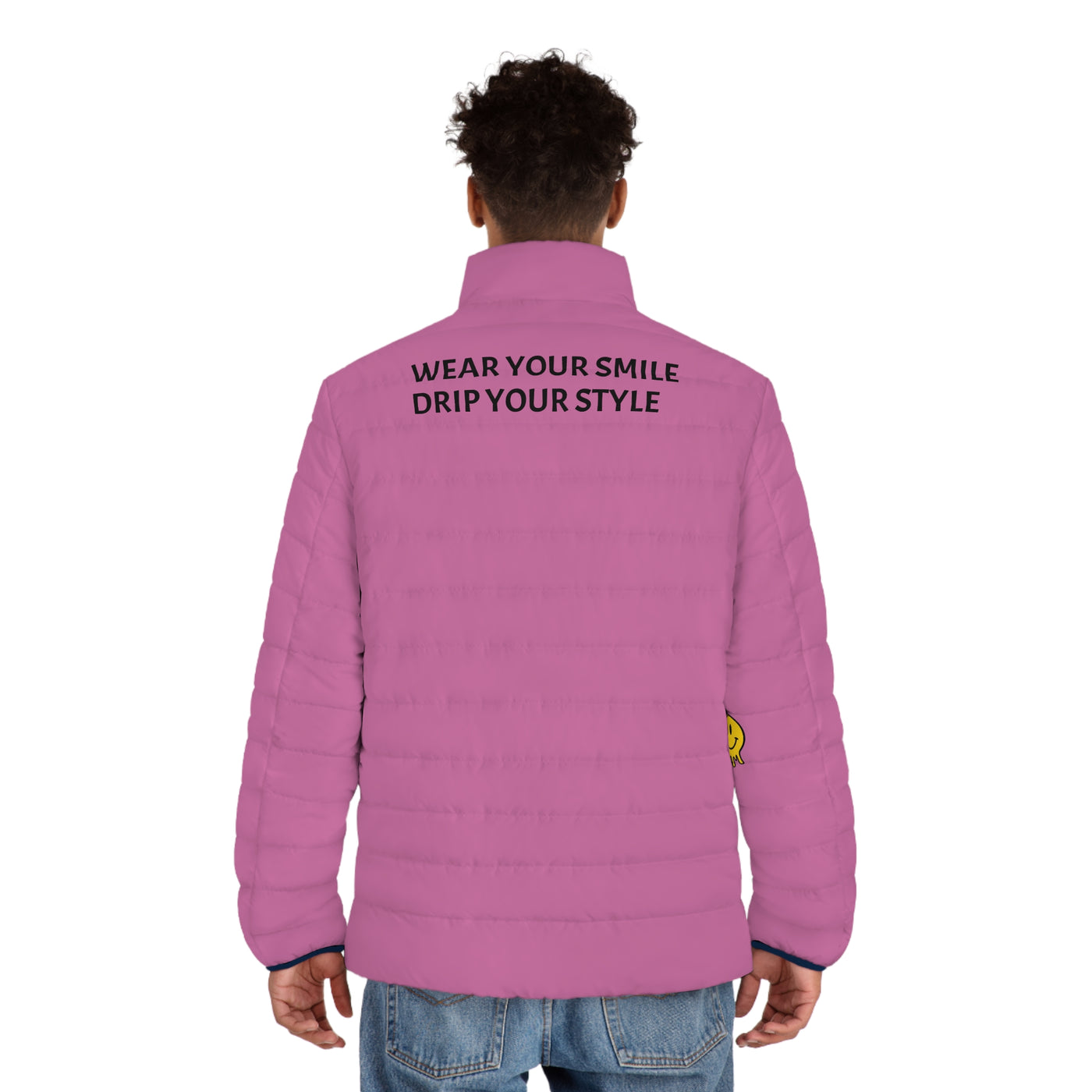 Copy of Copy of Stylish Men's Puffer Jacket with Motivational Quotes