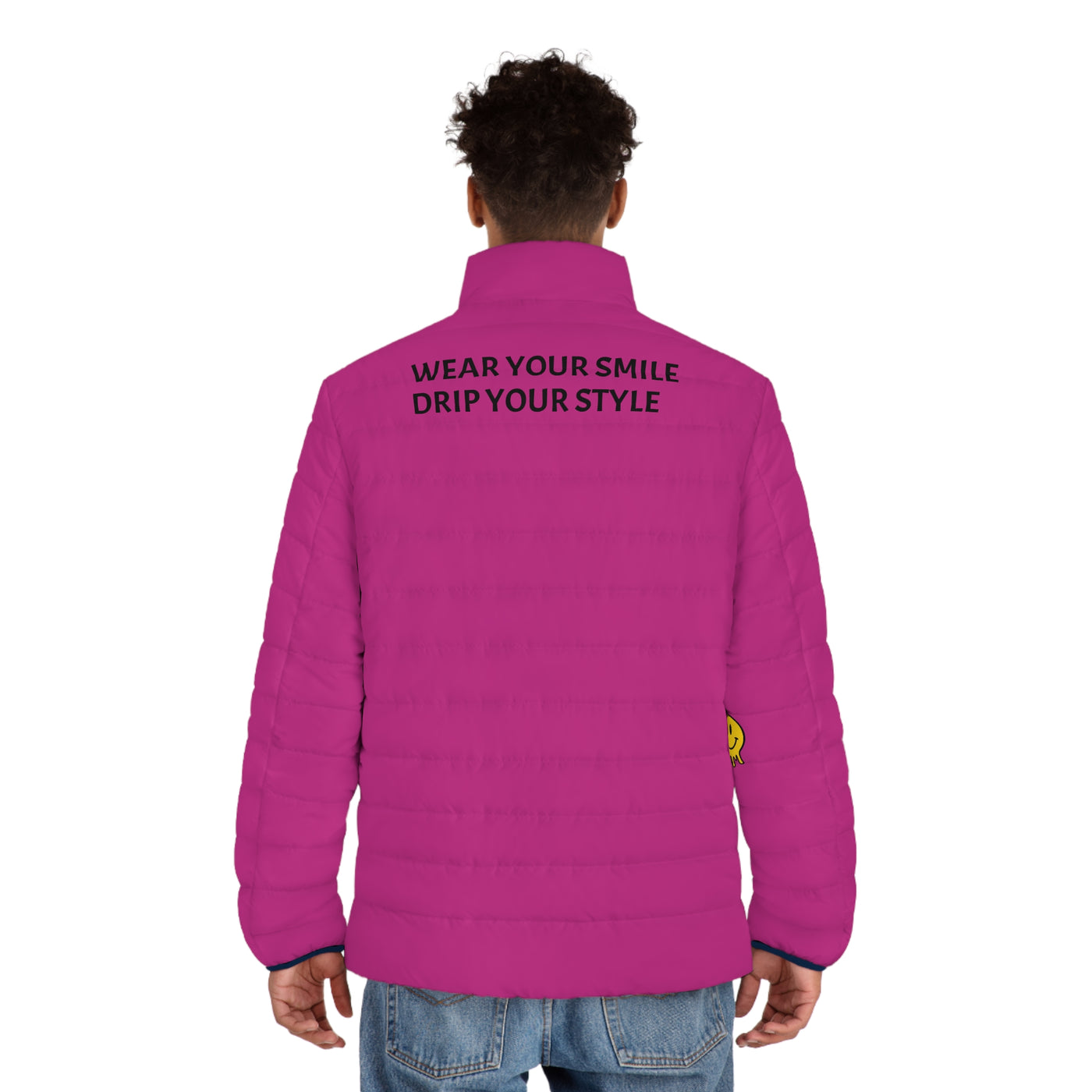 Copy of Copy of Stylish Men's Puffer Jacket with Motivational Quotes