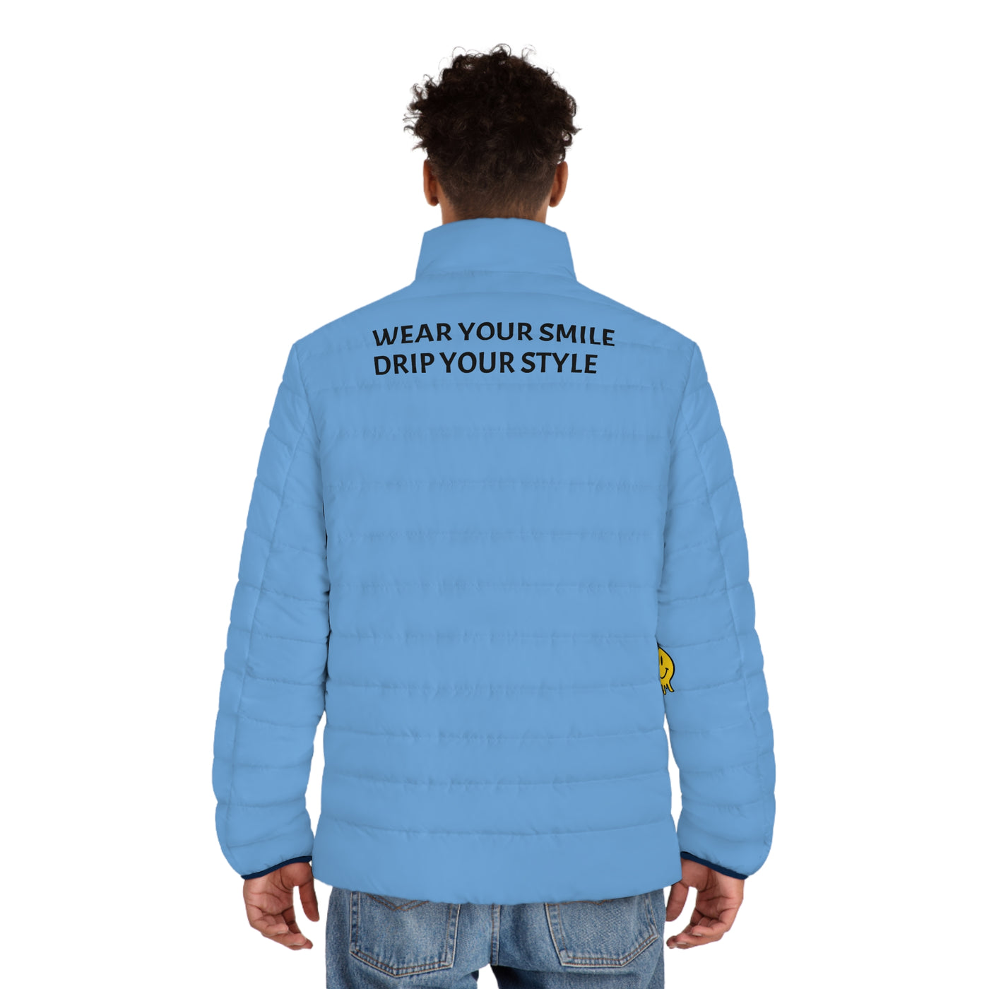 Stylish Men's Puffer Jacket with Motivational Quotes