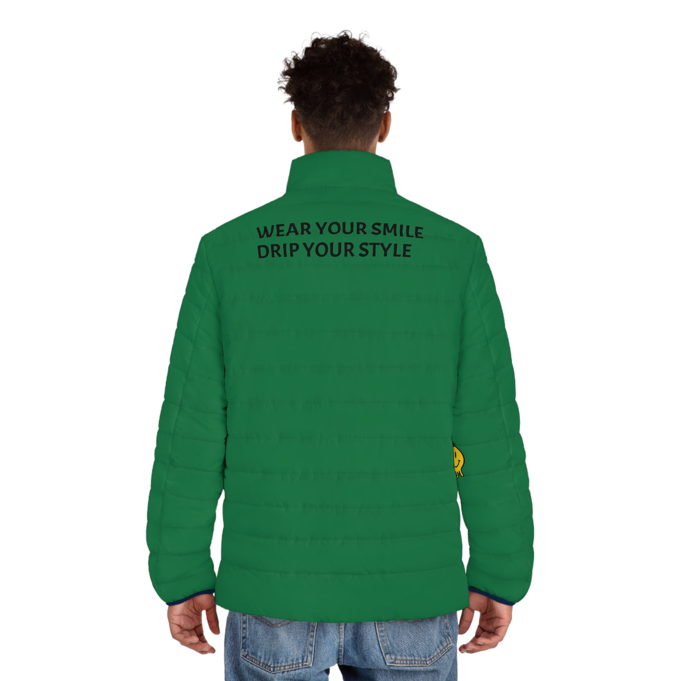 Copy of Copy of Stylish Men's Puffer Jacket with Motivational Quotes