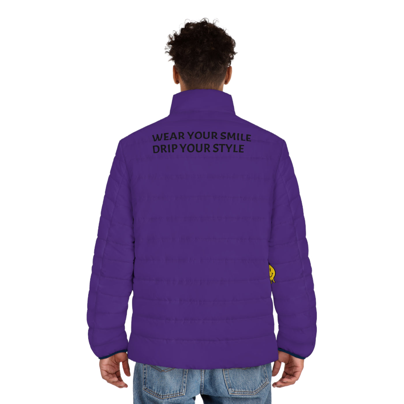 Copy of Copy of Stylish Men's Puffer Jacket with Motivational Quotes
