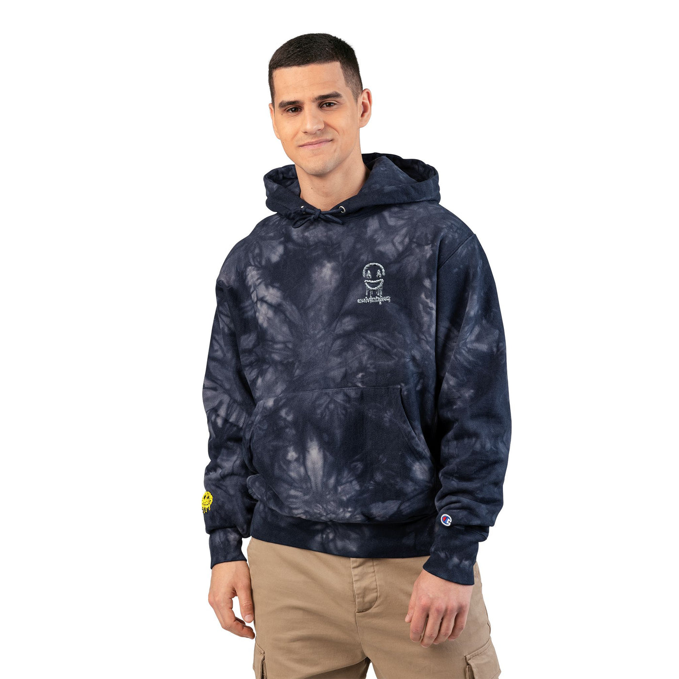 Unisex Tie-Dye Champion Hoodie with Embroidery