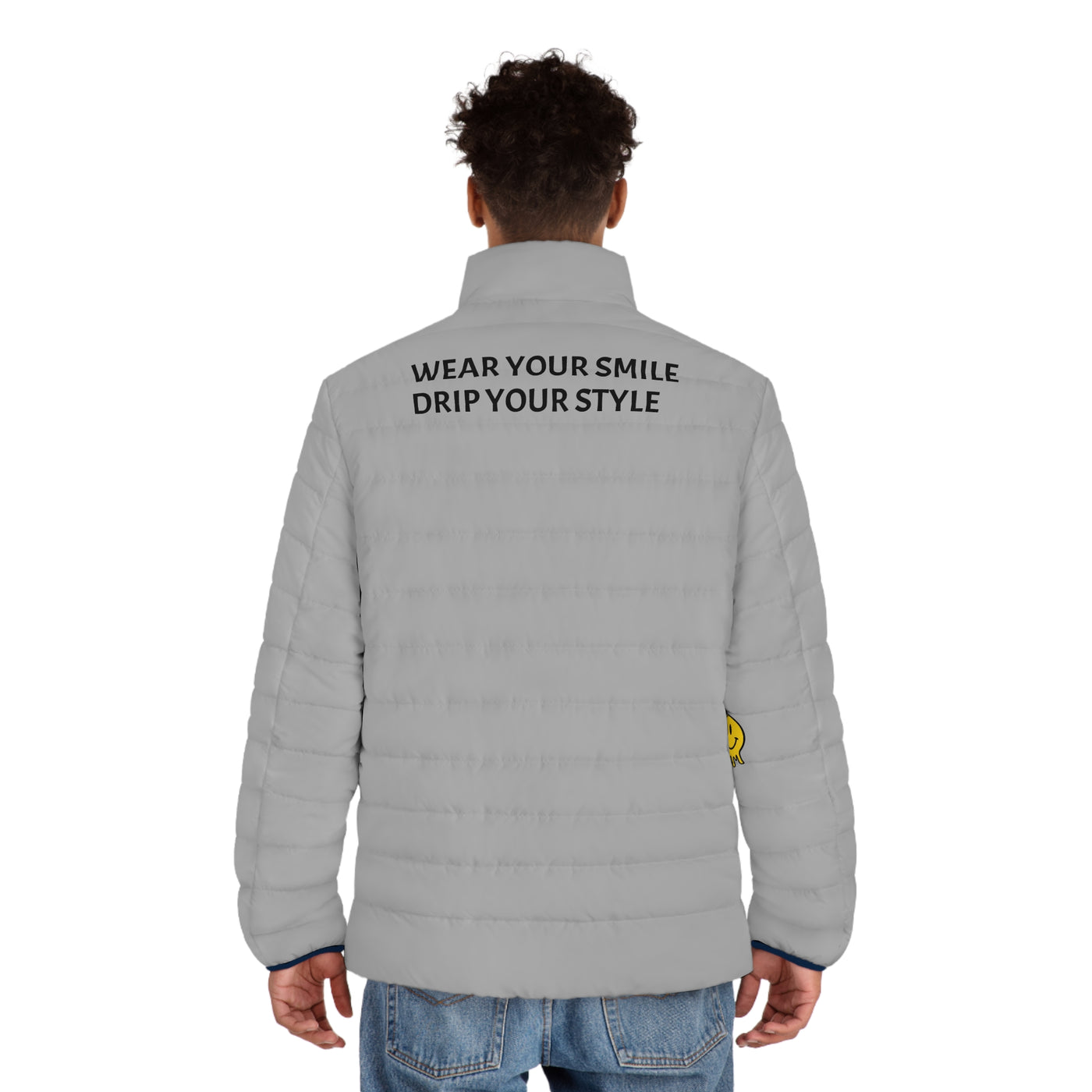 Copy of Stylish Men's Puffer Jacket with Motivational Quotes